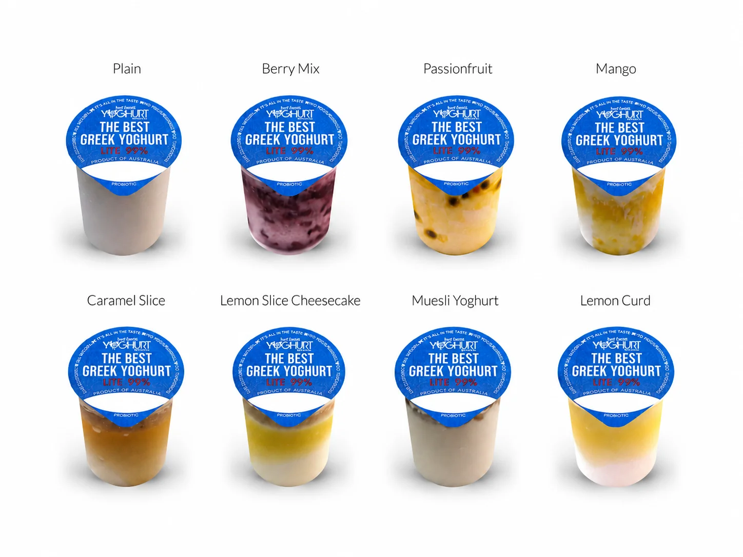 YouGood Greek Yoghurt Lite 99% flavours
